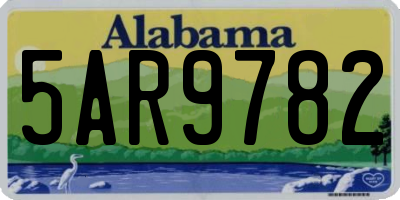 AL license plate 5AR9782