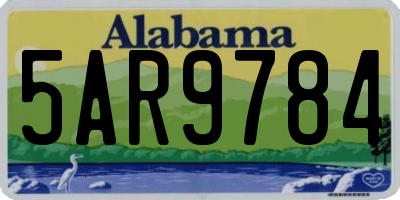 AL license plate 5AR9784