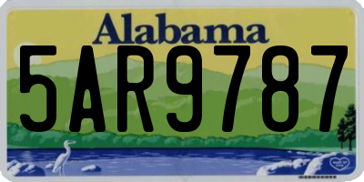 AL license plate 5AR9787