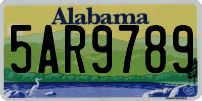 AL license plate 5AR9789