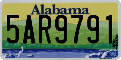 AL license plate 5AR9791