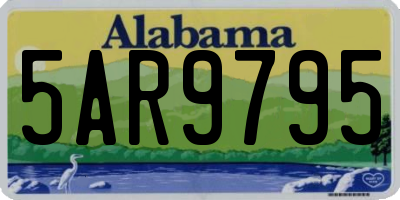 AL license plate 5AR9795