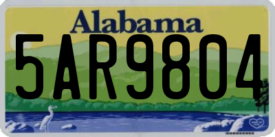 AL license plate 5AR9804