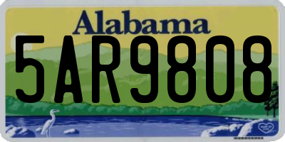 AL license plate 5AR9808