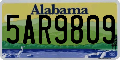 AL license plate 5AR9809