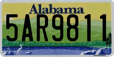 AL license plate 5AR9811