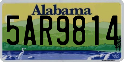 AL license plate 5AR9814