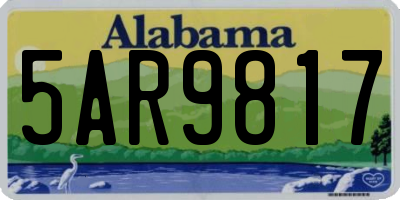 AL license plate 5AR9817