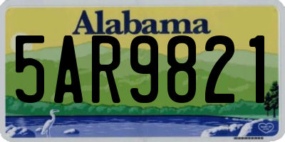 AL license plate 5AR9821