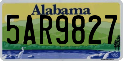 AL license plate 5AR9827