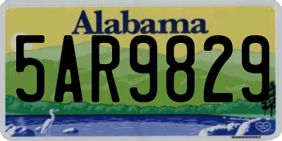 AL license plate 5AR9829