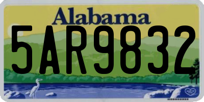 AL license plate 5AR9832