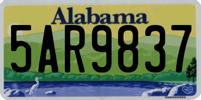 AL license plate 5AR9837
