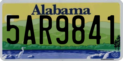AL license plate 5AR9841