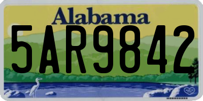 AL license plate 5AR9842