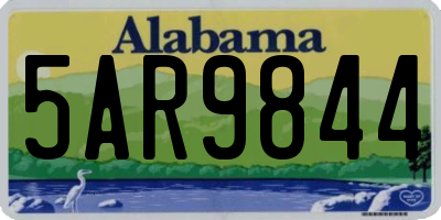 AL license plate 5AR9844