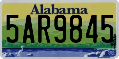 AL license plate 5AR9845