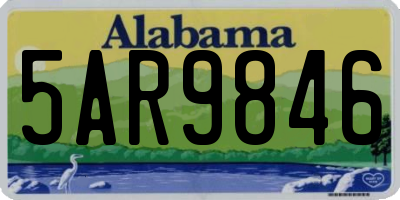 AL license plate 5AR9846