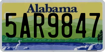 AL license plate 5AR9847