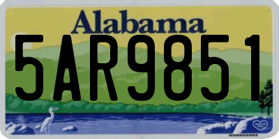 AL license plate 5AR9851