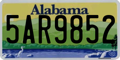 AL license plate 5AR9852