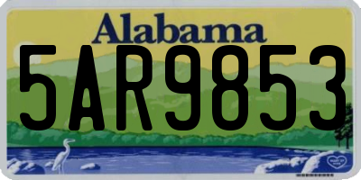 AL license plate 5AR9853