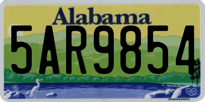 AL license plate 5AR9854