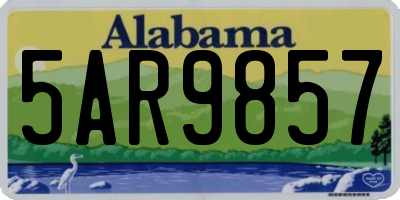 AL license plate 5AR9857