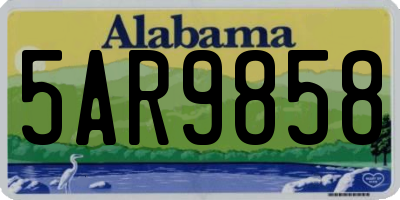 AL license plate 5AR9858
