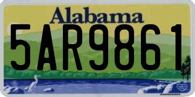 AL license plate 5AR9861