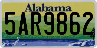 AL license plate 5AR9862