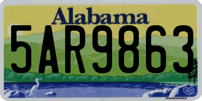 AL license plate 5AR9863