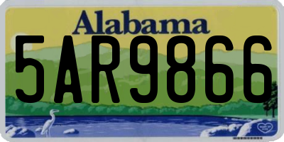 AL license plate 5AR9866
