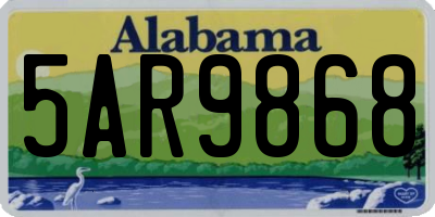 AL license plate 5AR9868