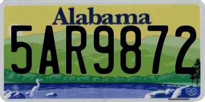 AL license plate 5AR9872