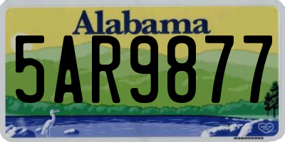 AL license plate 5AR9877