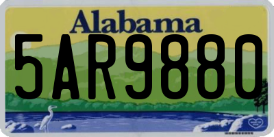 AL license plate 5AR9880