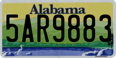 AL license plate 5AR9883