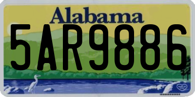 AL license plate 5AR9886
