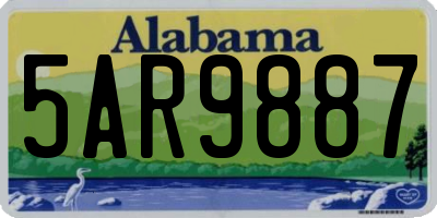 AL license plate 5AR9887