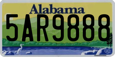 AL license plate 5AR9888