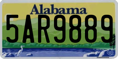 AL license plate 5AR9889