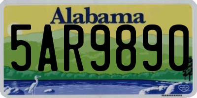 AL license plate 5AR9890