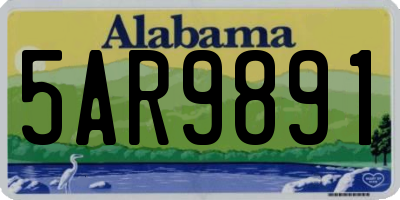 AL license plate 5AR9891