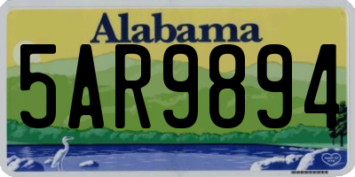 AL license plate 5AR9894