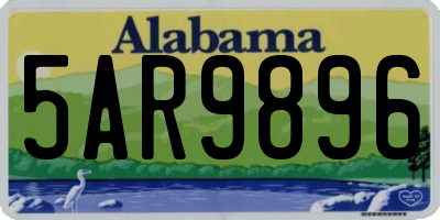 AL license plate 5AR9896