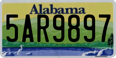 AL license plate 5AR9897