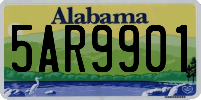 AL license plate 5AR9901
