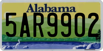 AL license plate 5AR9902