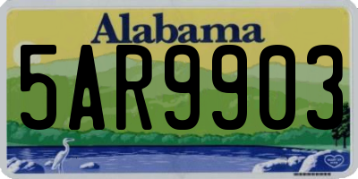 AL license plate 5AR9903